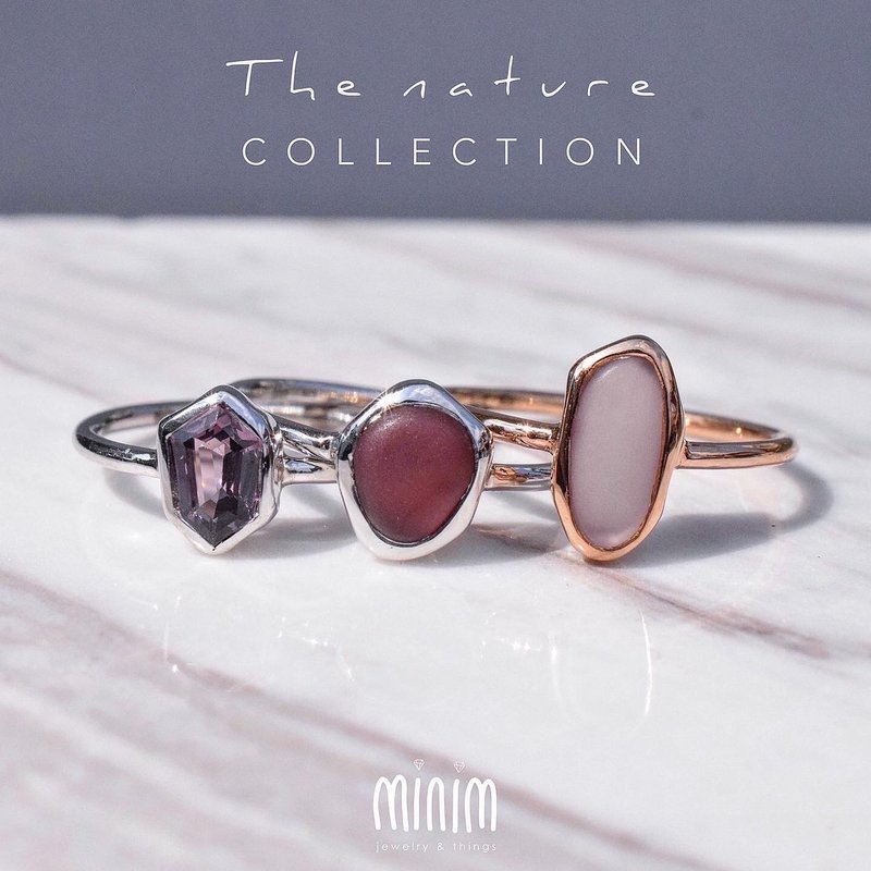 Spinel gemstone ring, The Nature model #minimthenature #minimsignature R523 - 戒指 - 纯银 