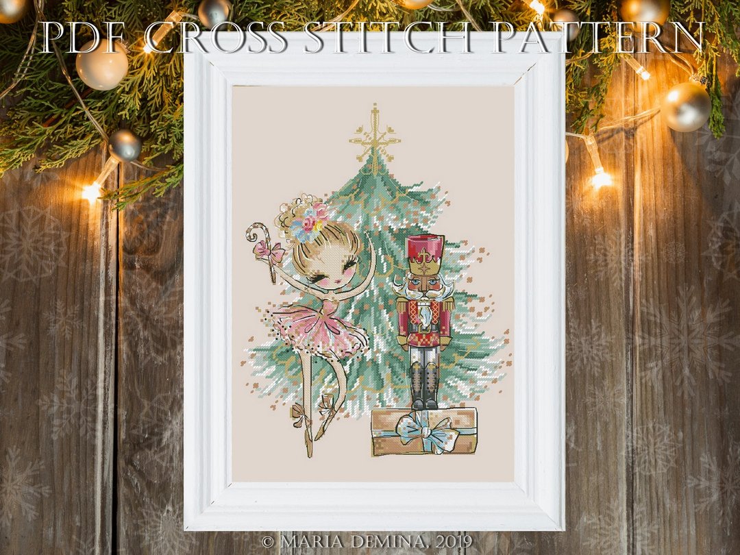 The Nutcracker and Sugar Plum Fairy PDF cross stitch pattern - 手工艺教程/工具书 - 其他材质 