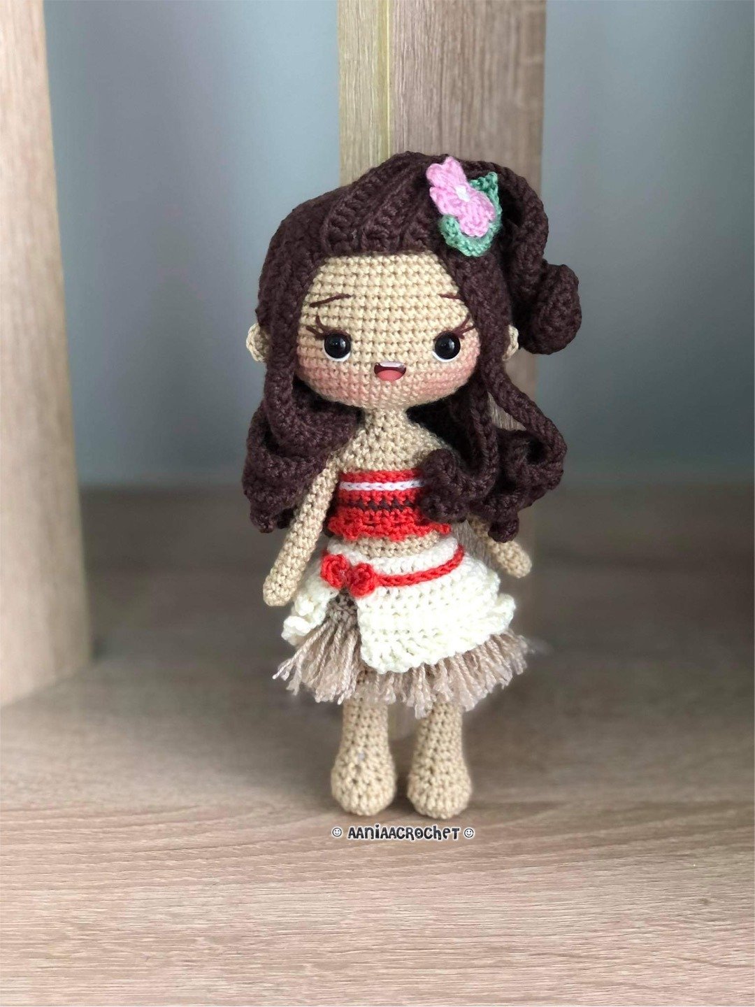 Crochet doll , Moana , Ocean Princess , Princess doll , Handmade doll , Amigurum - 玩偶/公仔 - 其他材质 多色