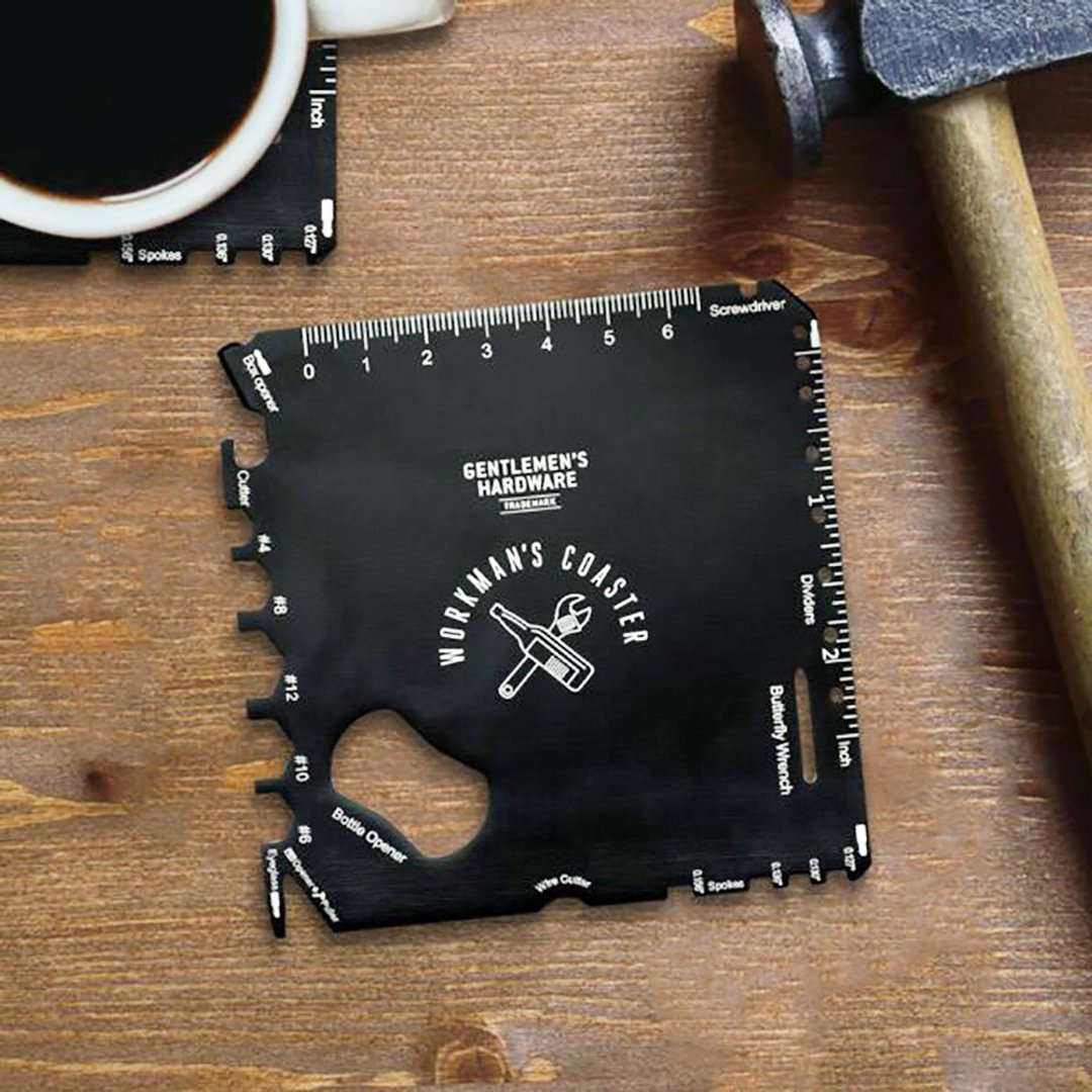 英国Gentlemen Workmans 20合一多功能杯垫工具组(一组2入) - 其他 - 其他金属 黑色