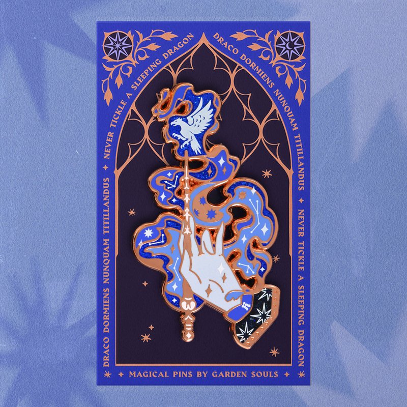 金属徽章• Eagle House Pride 魔术棒• 珐琅别针 - 徽章/别针 - 其他金属 蓝色