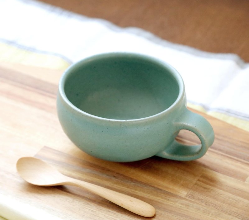 森林深处的色彩 温热的汤杯 - 咖啡杯/马克杯 - 陶 绿色