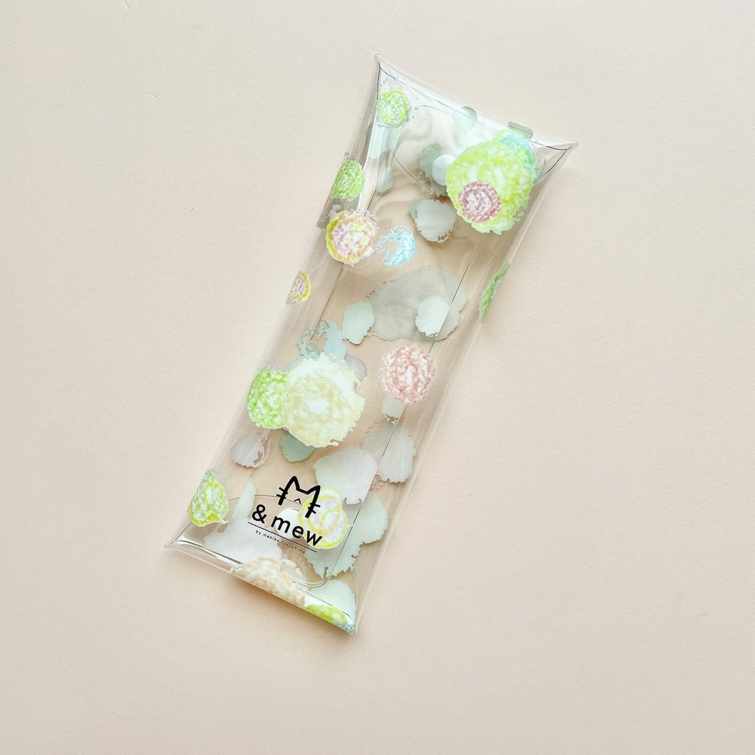 &mew 品牌 Logo 透明笔袋 - 铅笔盒/笔袋 - 塑料 绿色