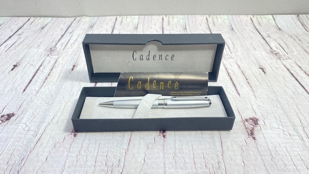 复古 Cadence 原子笔蓝色 #1 PA 笔作品银色主体 - 圆珠笔/中性笔 - 其他材质 