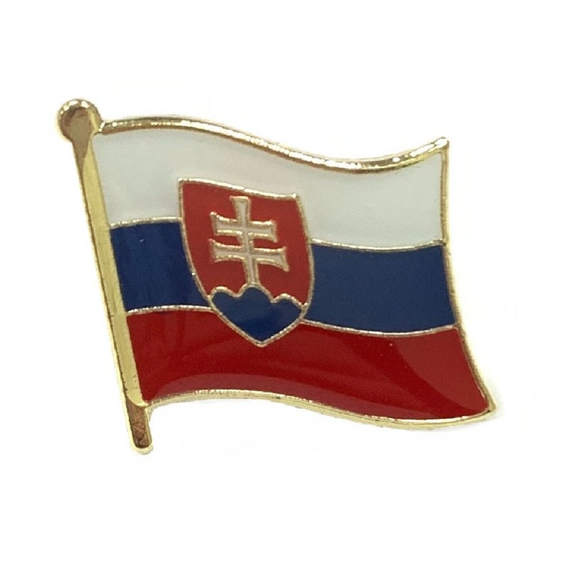 Slovakia 斯洛伐克 国旗国旗配饰 国徽徽章 金属饰品 出国 游学 - 胸针 - 其他材质 多色