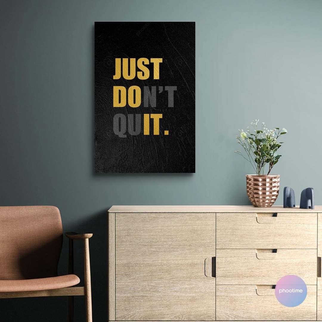无框画 JUST DO IT. DON'T QUIT. | 艺术微喷 - 画框/相框 - 木头 多色