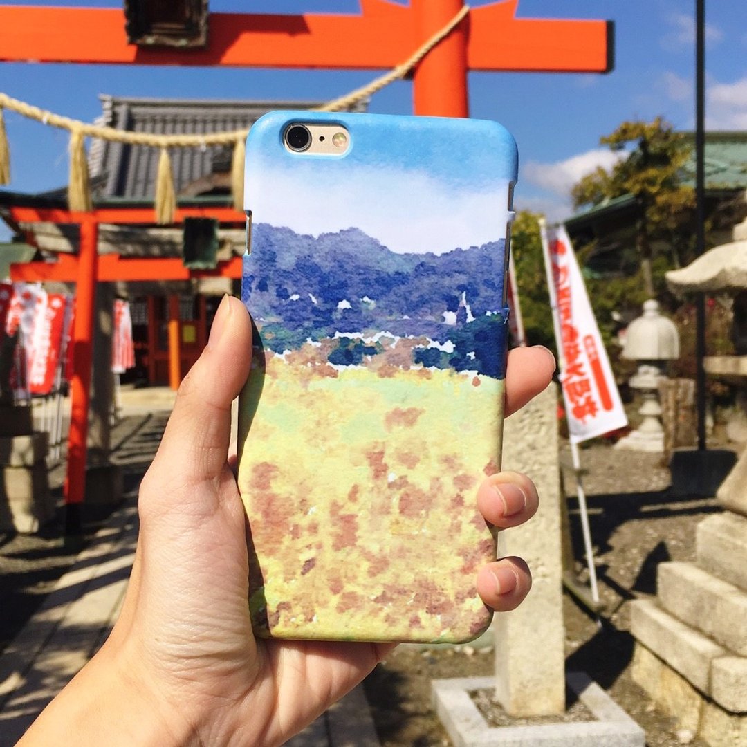 四季风景系列-秋山径(iPhone.Samsung, HTC, Sony.华硕手机壳) - 手机壳/手机套 - 塑料 蓝色