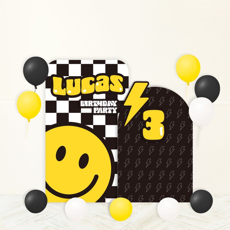 【定制】闪电笑脸迷你背板 | 派对 | 生日 | 纪念日 | 布置 - 其他 - 其他材质 多色