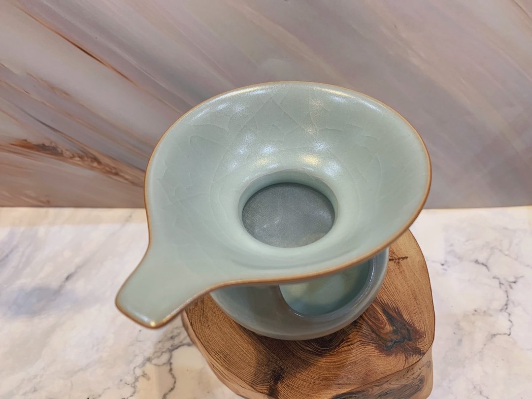 台湾汝窑大师林德丰 - 汝窑锦花茶漏(现货+预购) - 茶具/茶杯 - 陶 蓝色