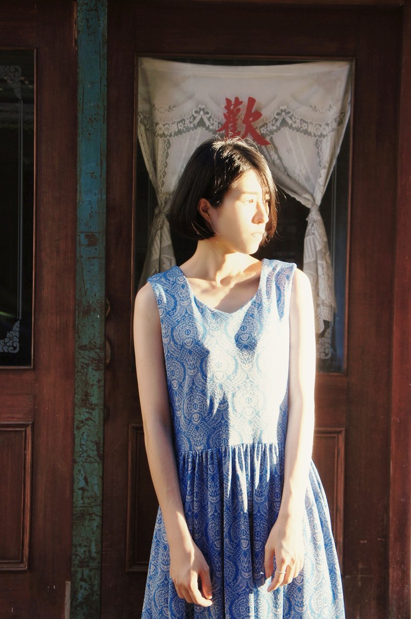 The Secret Garden‘福禄寿抽褶洋装’ - 洋装/连衣裙 - 聚酯纤维 蓝色