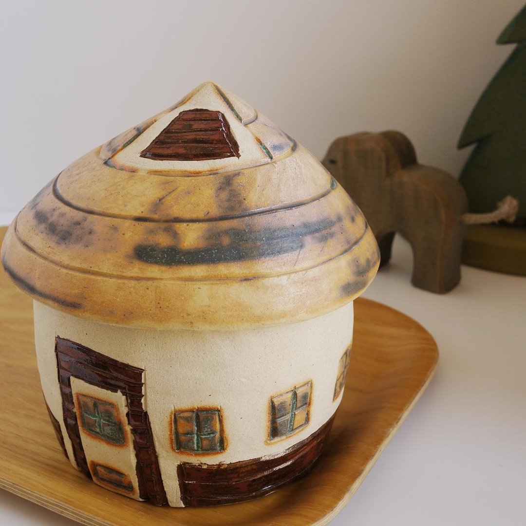 Accessory case of a house - 花瓶/陶器 - 陶 蓝色