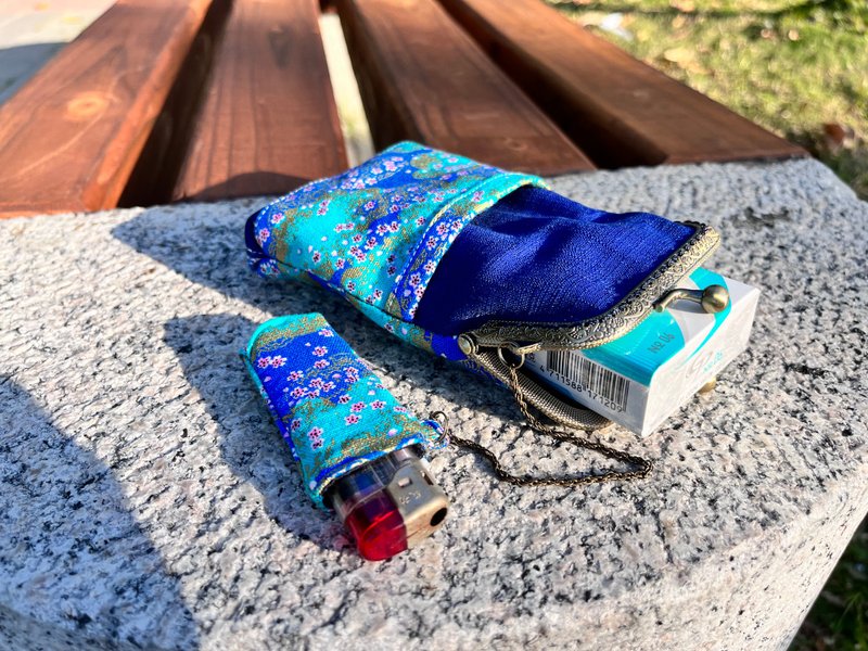 菸盒口金包 - 化妆包/杂物包 - 棉．麻 