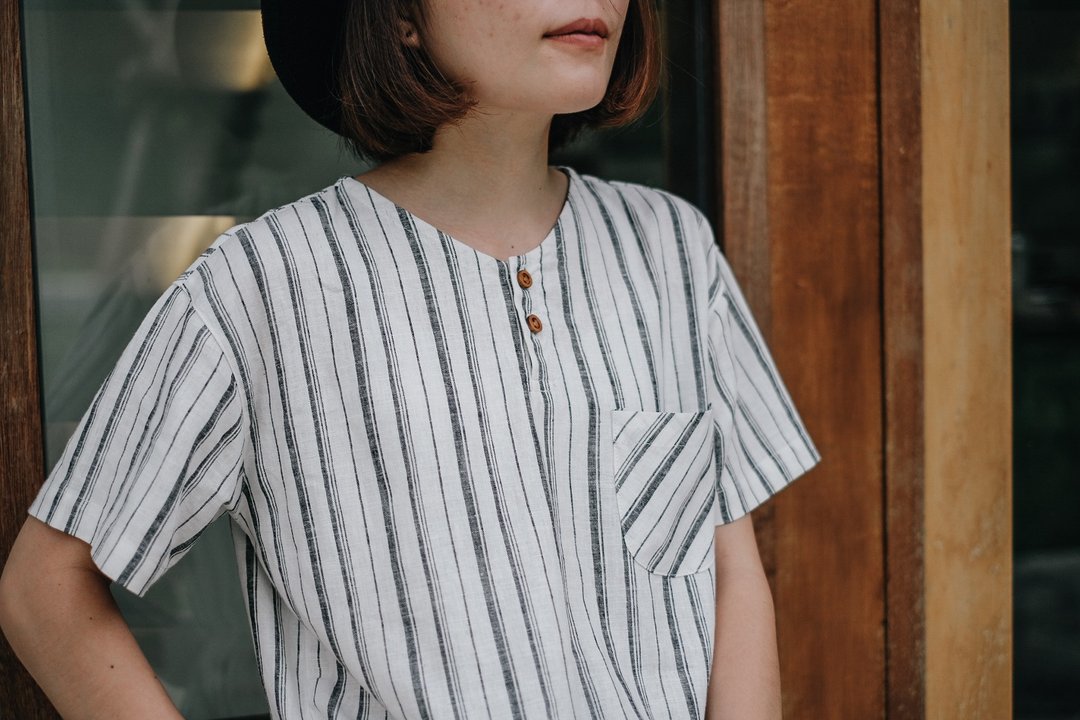 Michi Blouse 棉线白色: white - 女装上衣 - 棉 白色