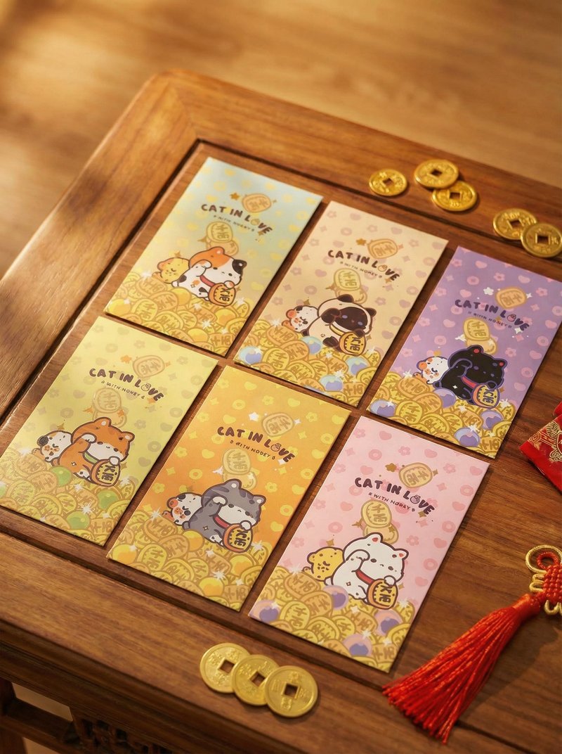 招财猫红包袋 (6款设计) | 招福纳财的招财猫礼物 - 红包/春联 - 纸 