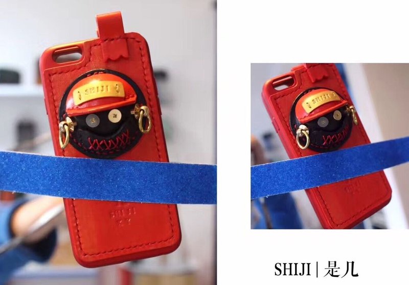 shiji-studio人偶手機殼(hip-pop系列) - 手机壳/手机套 - 真皮 