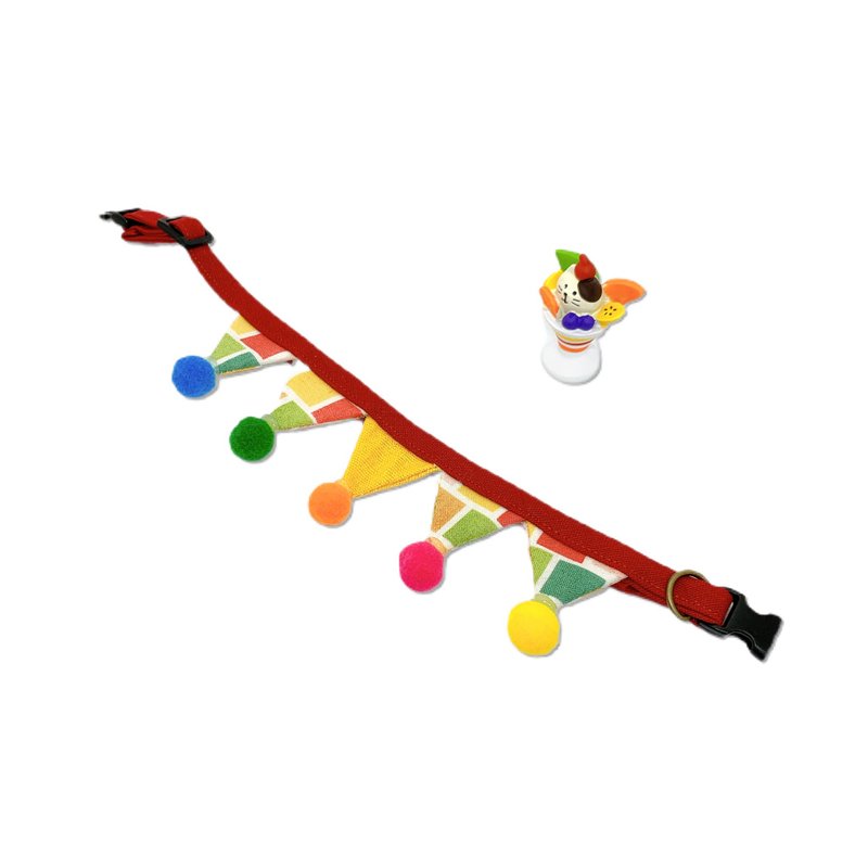 MaoFenBiBi 一起看彩虹 - 手做丑丑巾 & 手工项圈 - 项圈/牵绳 - 棉．麻 