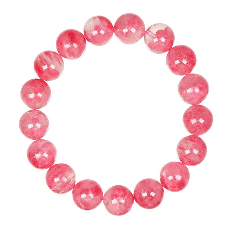 【正佳珠宝】蔷薇石 高品玉化樱花雨蔷薇 11-11.4mm 玫瑰蔷薇石 - 手链/手环 - 半宝石 多色