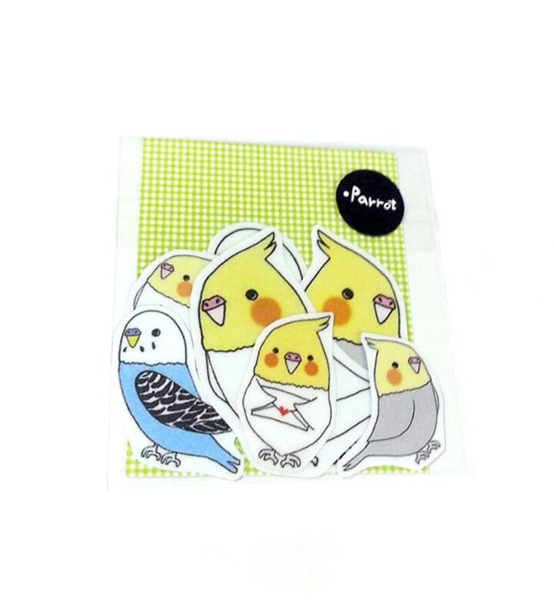 parrot\玄凤/鹦鹉/虎皮\防水贴纸 - 贴纸 - 纸 黄色