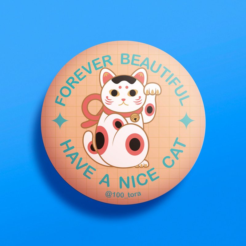 好运猫猫 / 祝福徽章 / 许愿 / 招财猫 - 徽章/别针 - 其他金属 