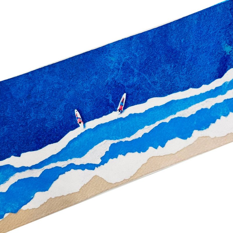 【朝向浪花前进系列】海洋冲浪运动毛巾 - 毛巾浴巾 - 聚酯纤维 蓝色