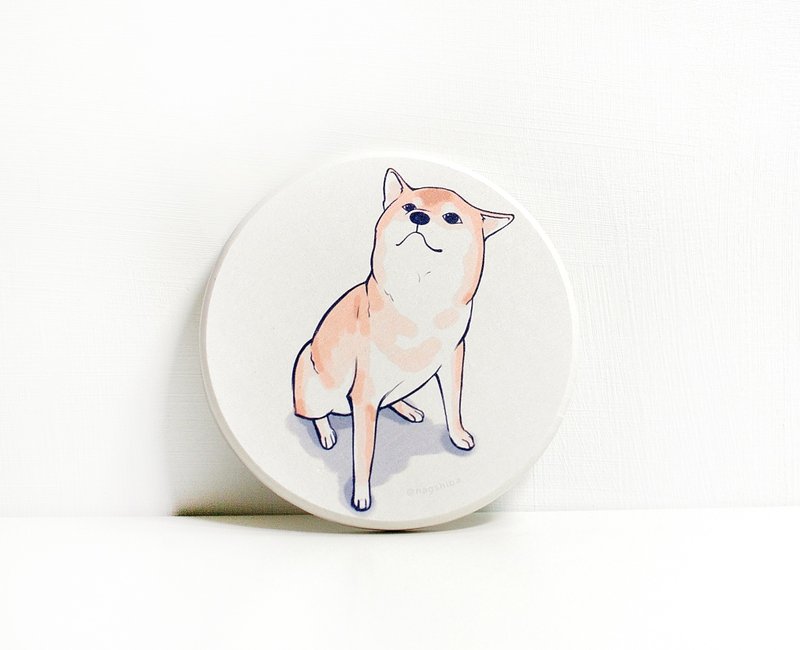 圭藻土吸水杯垫  柴犬日常  等饭中 - 杯垫 - 其他材质 多色