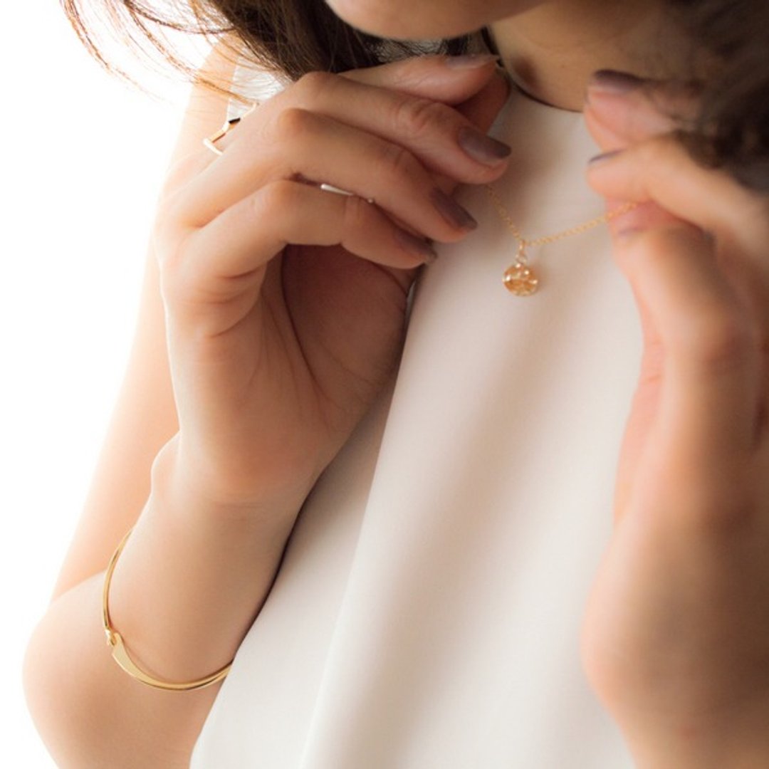 Necklace / 14kgf metal plate Short Necklace - 项链 - 其他金属 金色