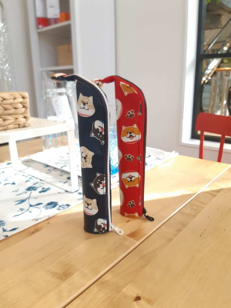 柴犬直立式防水餐具袋(一人份)外出环保小物_生日 交换情人节礼物 - 筷子/筷架 - 防水材质 