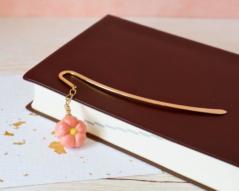 和纸小物 书签 练り切り 梅/红梅 日式点心 - 书签 - 纸 粉红色