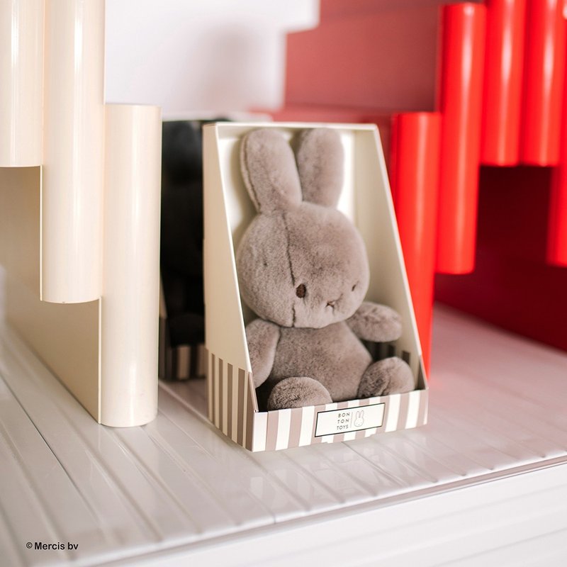 Miffy米菲兔恬柔盒装玩偶-23cm(灰褐) - 玩偶/公仔 - 聚酯纤维 多色