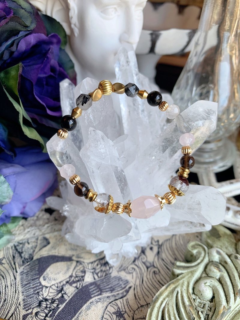 -删拾-天然水晶手链/黄铜手链 - 手链/手环 - 水晶 多色