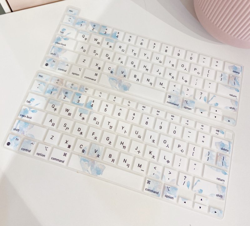 冰蓝水彩花MACBOOK键盘膜 - 电脑配件 - 防水材质 