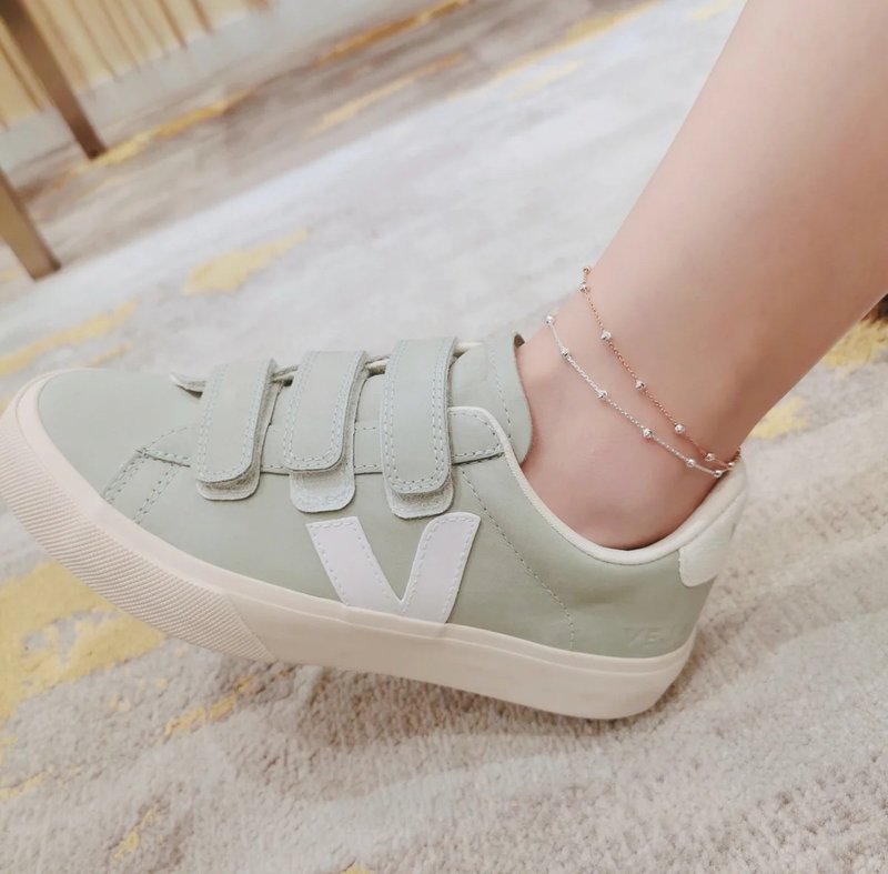 【新品】脚脚也漂亮 纯银镀18K金脚链 - 脚链/脚环 - 纯银 银色