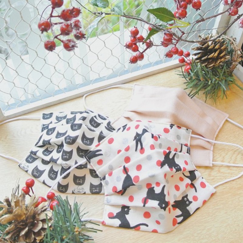 handmade masks Christmas Limited, The Lucky Bag Set【D】 - 口罩 - 棉．麻 白色