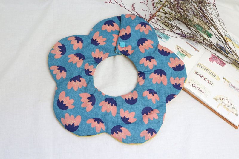 Hello baby系列。云兜│六重纱口水巾  围兜:::蓝色郁金香 - 围嘴/口水巾 - 其他材质 蓝色