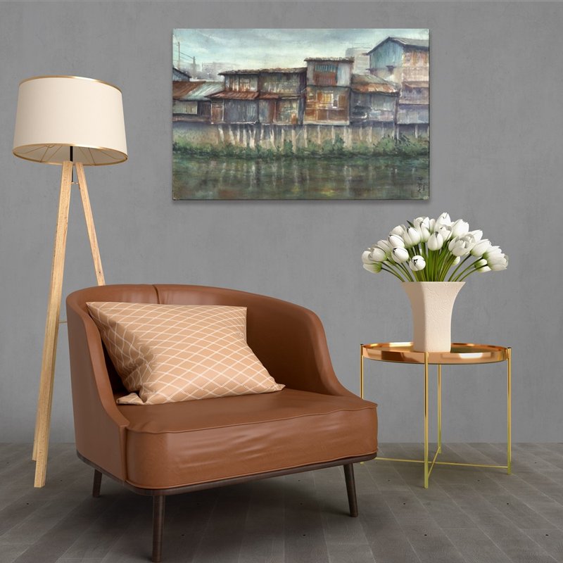 【定制化礼物】溪边小镇-陈武西艺术微喷数位版画 - 海报/装饰画/版画 - 其他材质 多色