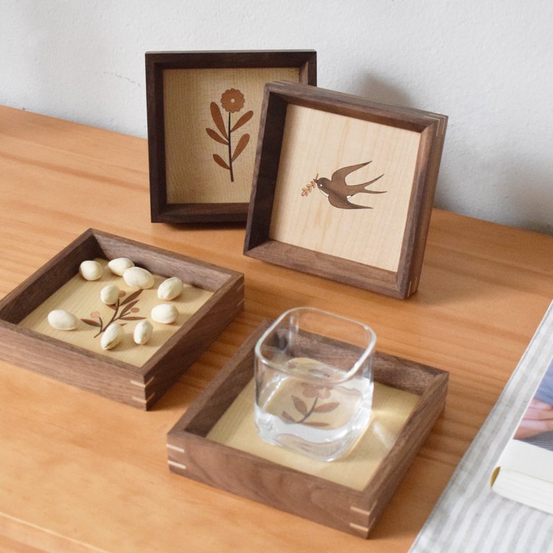 山舍丨拼木画 手工礼物 原木镶嵌 实木装饰画 - 海报/装饰画/版画 - 木头 