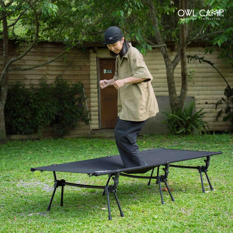 【OWL CAMP】行军床PRO - 露营用品 - 尼龙 黑色