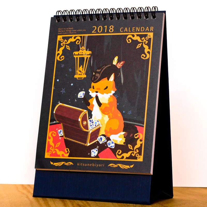 │狐日和│2018三角桌历 - 年历/台历 - 纸 蓝色