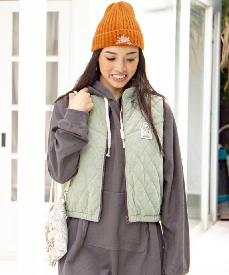 【热门预购】灯芯绒短版绗缝背心 (3色) 4CA-5333 - 女装背心 - 棉．麻 