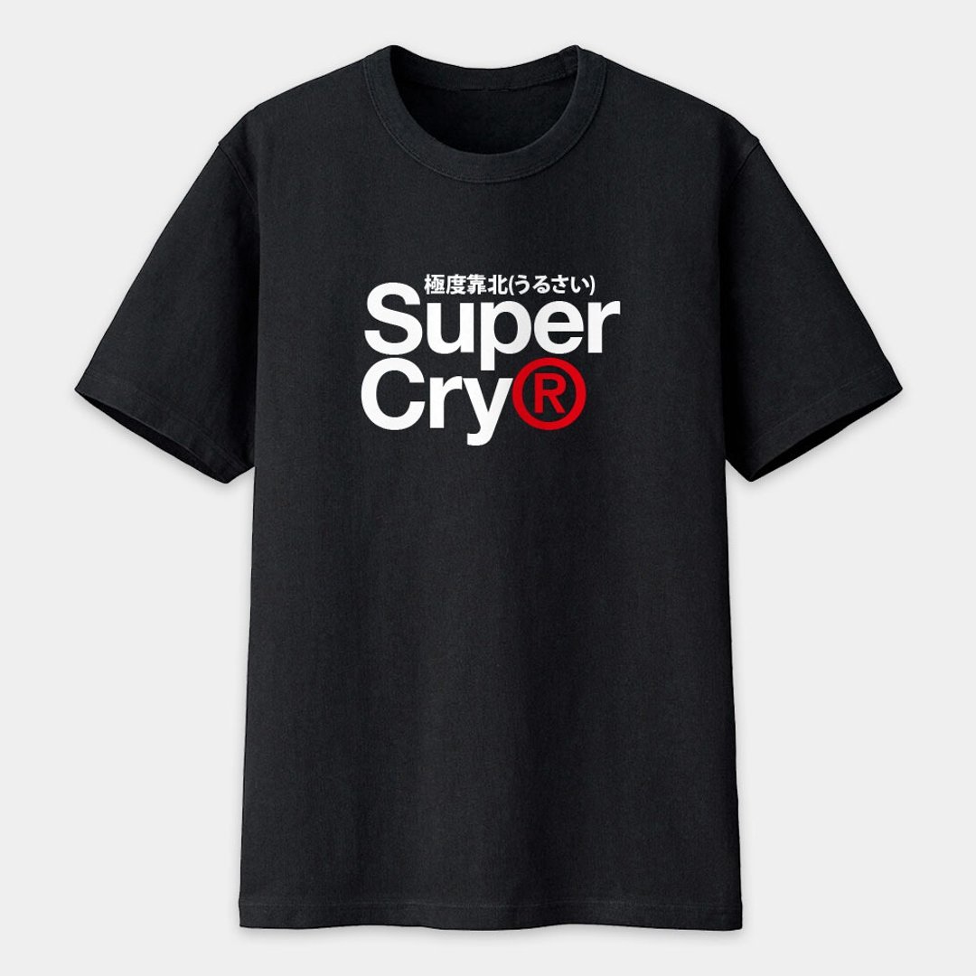 中性短袖棉T Supercry 极度靠北 PS141 - 男装上衣/T 恤 - 棉 黑色
