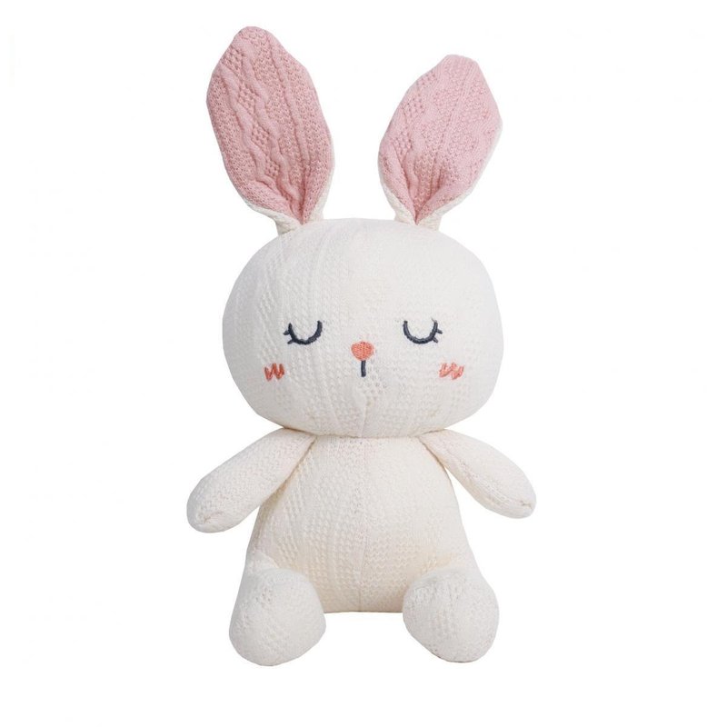 b&h 可爱高毛线针织公仔 20cm - 兔子 - 玩具/玩偶 - 其他材质 白色