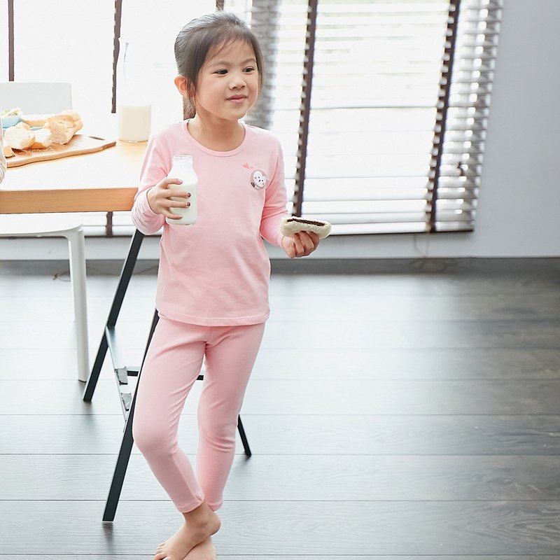 MIT  草鸮的休憩时光女童居家套装 - 其他 - 棉．麻 粉红色