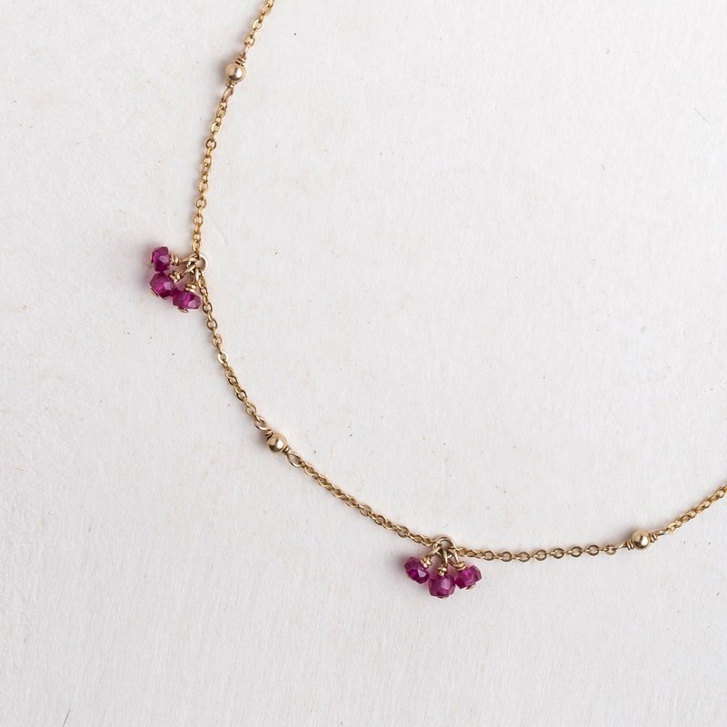 好想恋爱 | 红宝石项链 - 项链 - 宝石 红色