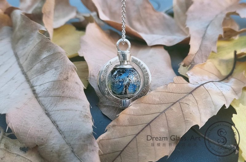 骨灰/毛发琉璃珠-永恒系列-单颗价格(含项链)-GBB-20200101 - 项链 - 玻璃 多色