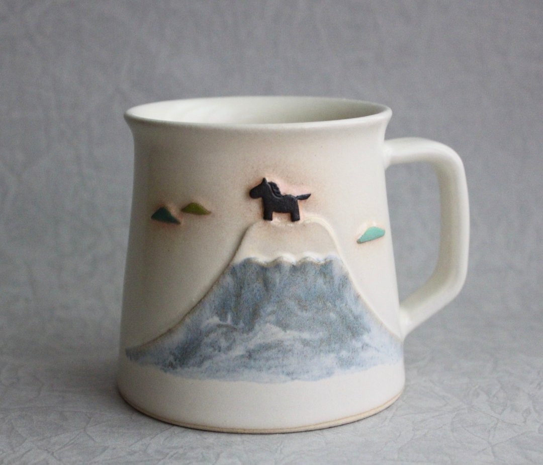 小黑马富士山杯 - 咖啡杯/马克杯 - 陶 