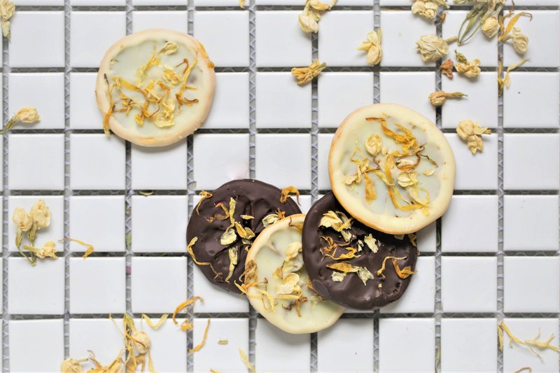 许愿雷梦•你就是我所盼望的幸福•-茉莉金盏花语巧克力柠檬片 - 巧克力 - 新鲜食材 黄色