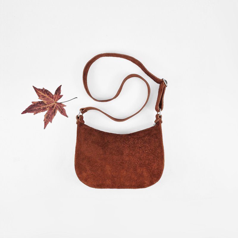 麂皮皮包、游民包、新月包、半月包 - 其他 - 真皮 咖啡色