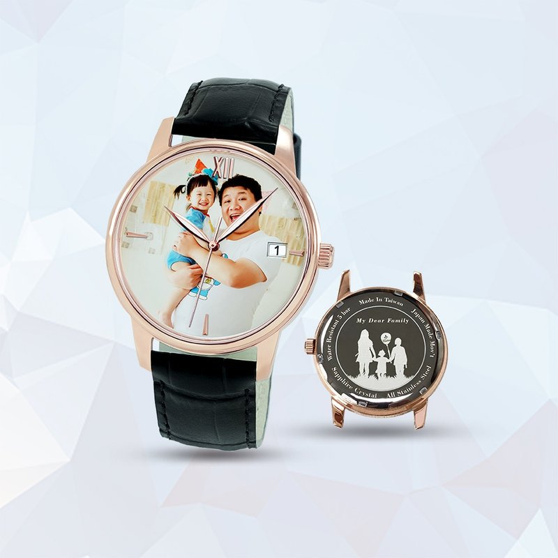 【手表定制】41 mm 8207MRG 玫瑰金色 (表面+底盖设计订制) - 男表/中性表 - 不锈钢 