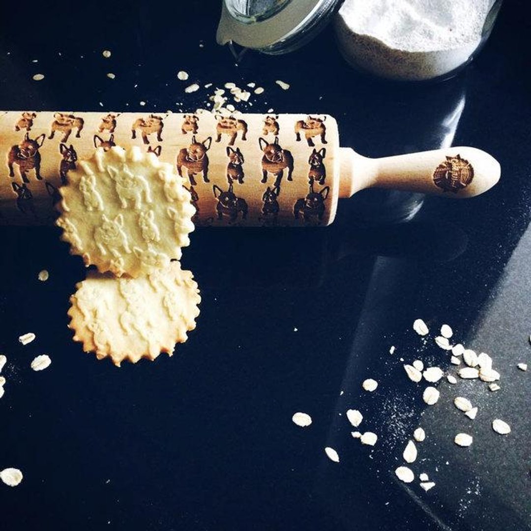 French bulldog rolling pin * FRENCH BULLDOG - 厨房用具 - 木头 