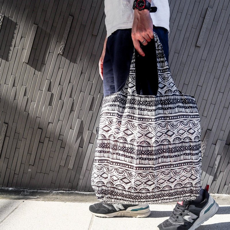 ENVIROSAX 澳洲折叠购物袋 | 探索非洲─部落 - 侧背包/斜挎包 - 聚酯纤维 黑色